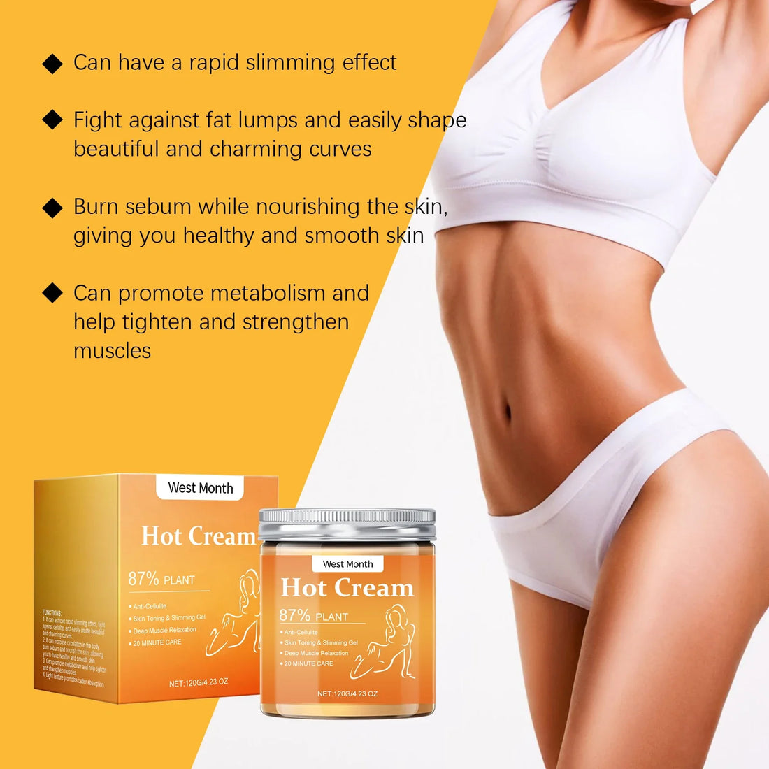 Fat Burner Weight Loss Cream Anti Cellulite Shaping Firming Arms