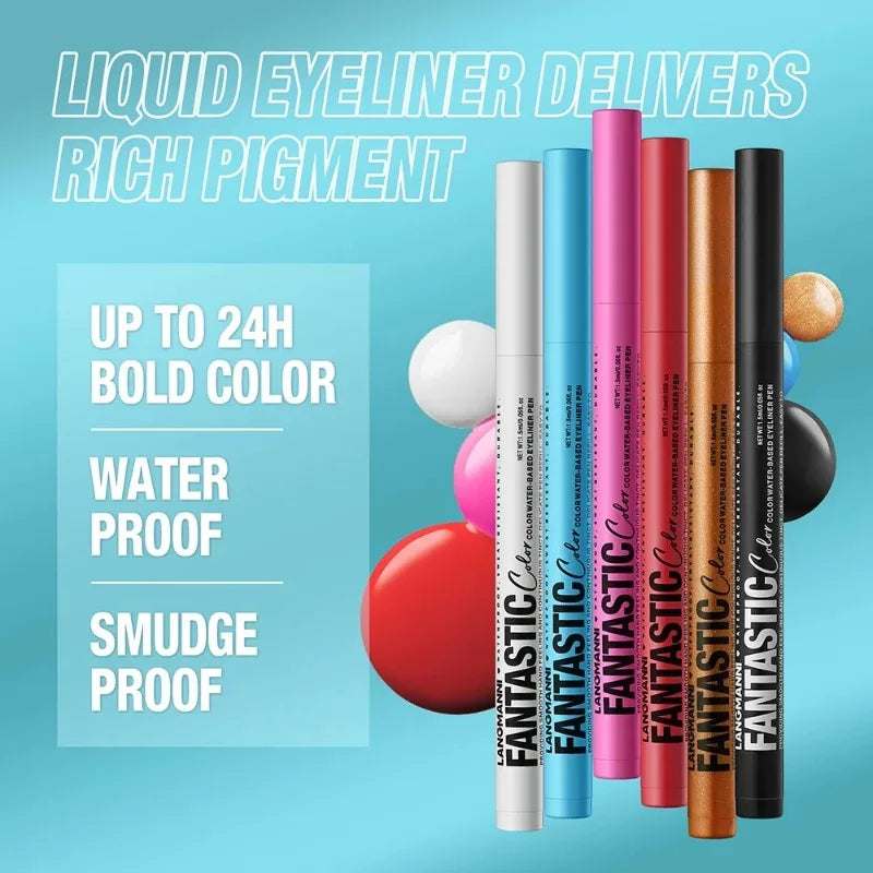 Matte Dark Red Eye Liner Makeup White Liquid Eyeliner Quick-Drying Pencil