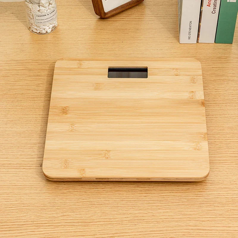 Wood Bathroom Scale Smart Body Fat Scale with 60 Inch Soft Measuring Tape