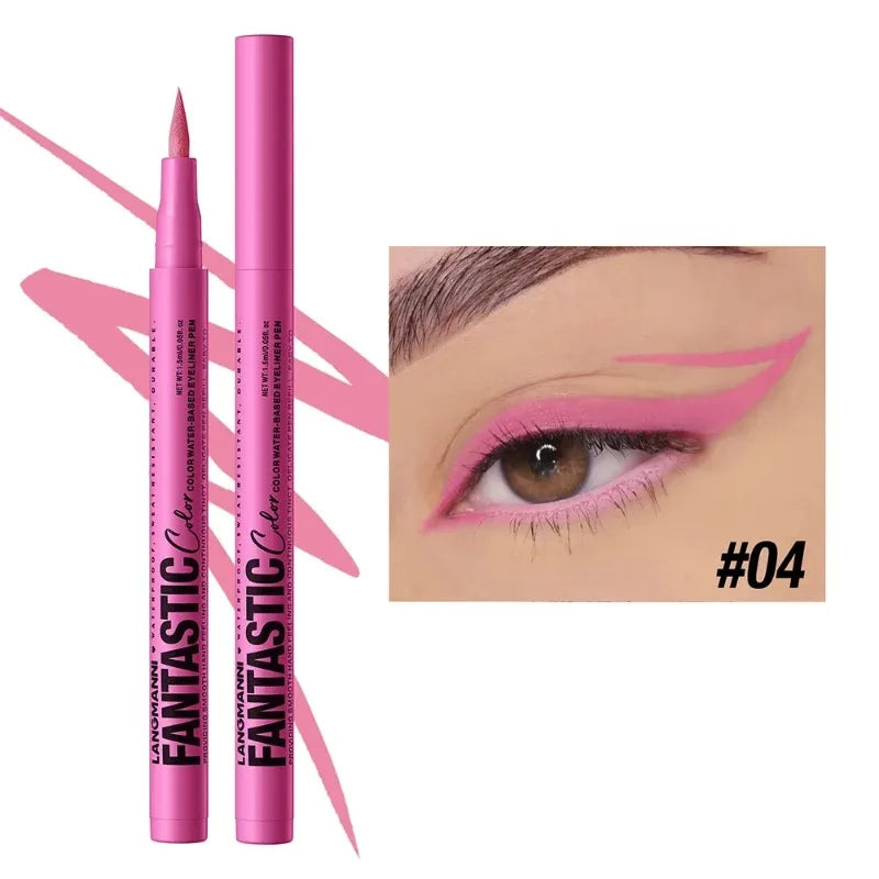 Matte Dark Red Eye Liner Makeup White Liquid Eyeliner Quick-Drying Pencil
