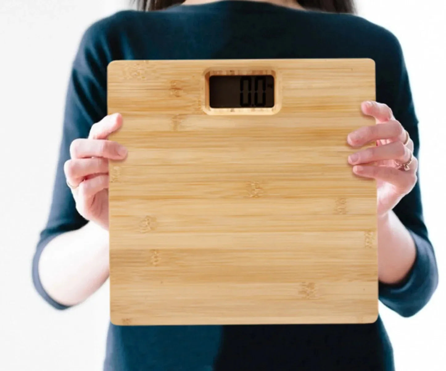Wood Bathroom Scale Smart Body Fat Scale with 60 Inch Soft Measuring Tape