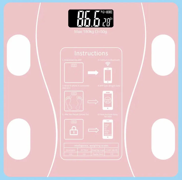 Body Fat Scale Smart Wireless Digital Bathroom Weight Scale Body