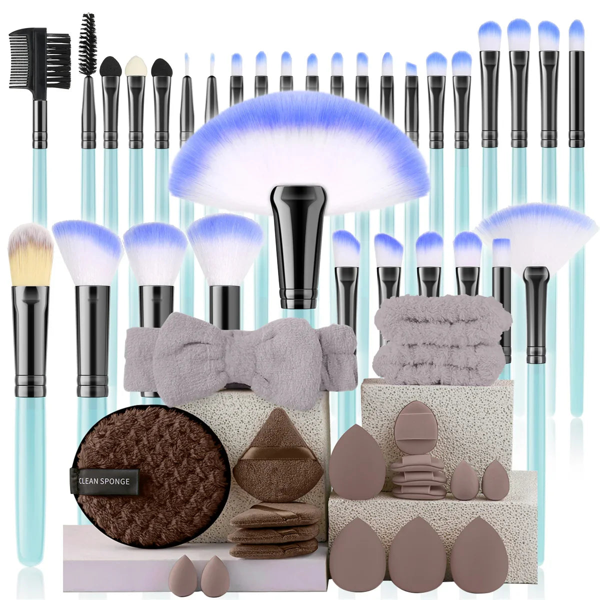 Makeup Brush Set Cosmetic Tools for Powder Eye Shadow Foundation Blush