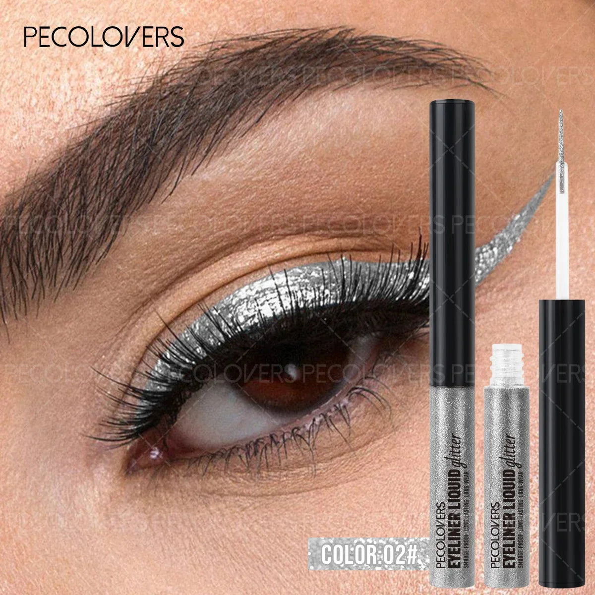Glitter Eyeliner with Ultra-fine Tip Pearlescent Sparkle Eye Makeup