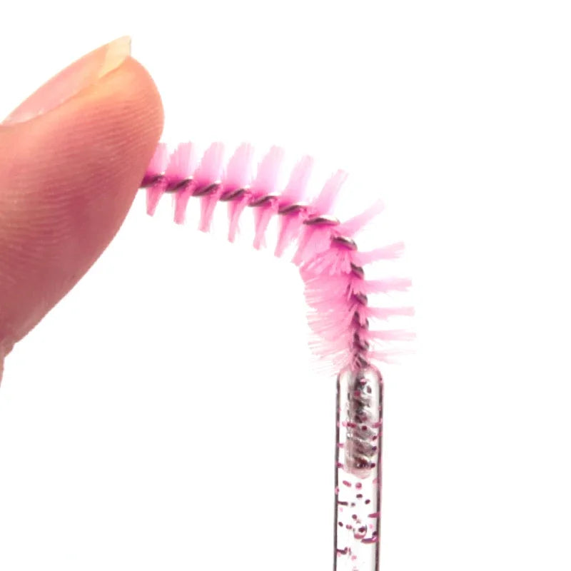 Makeup Brushes Pink Crystal Eyelashes Brush Reusable Fake Lashes Extension
