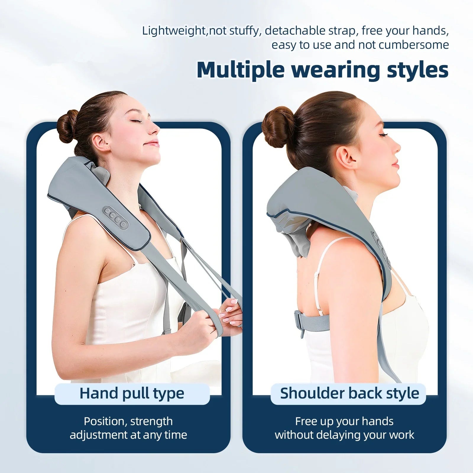 Foreverlily Neck And Shoulder Massager Wireless Shoulder Back Kneading