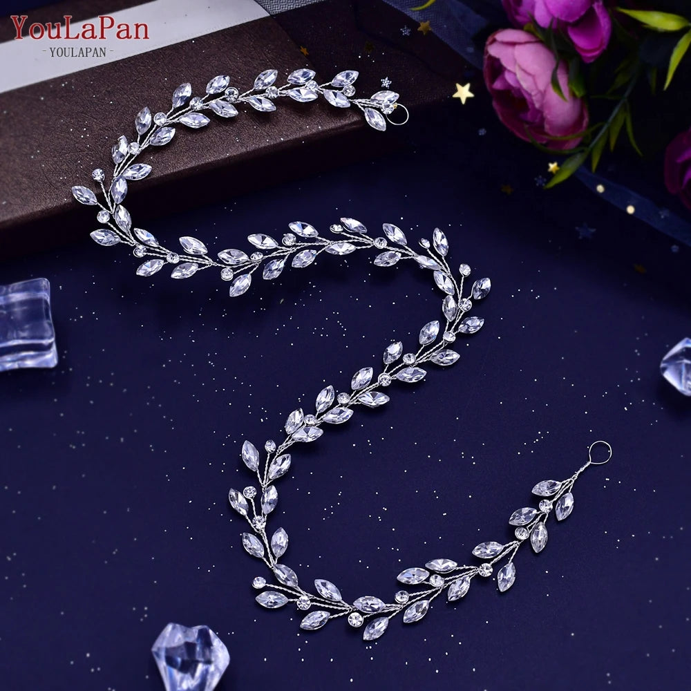 Luxury Wedding Headpiece Rhinestone Hair Vine for Bride