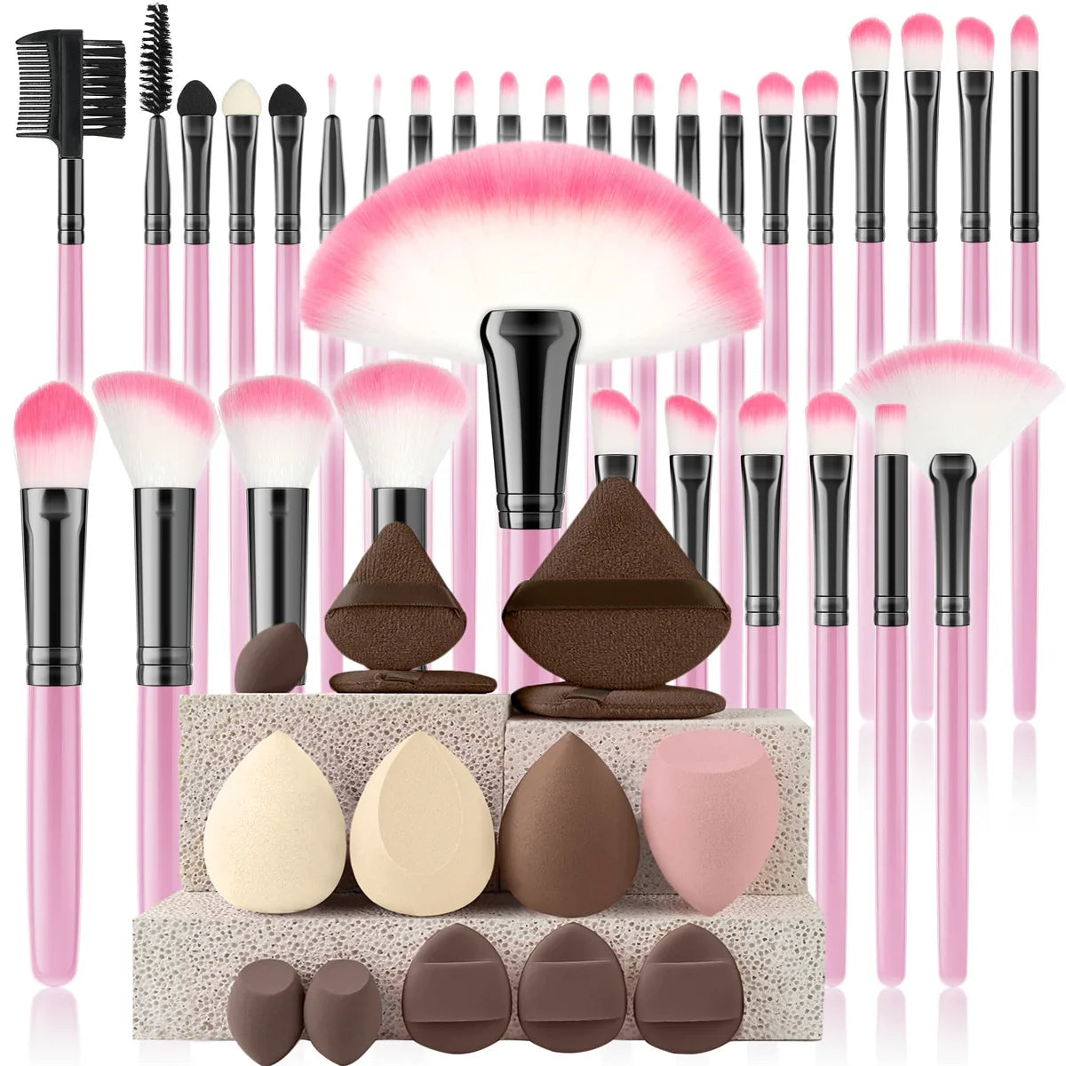 Makeup Brush Set Cosmetic Tools for Powder Eye Shadow Foundation Blush