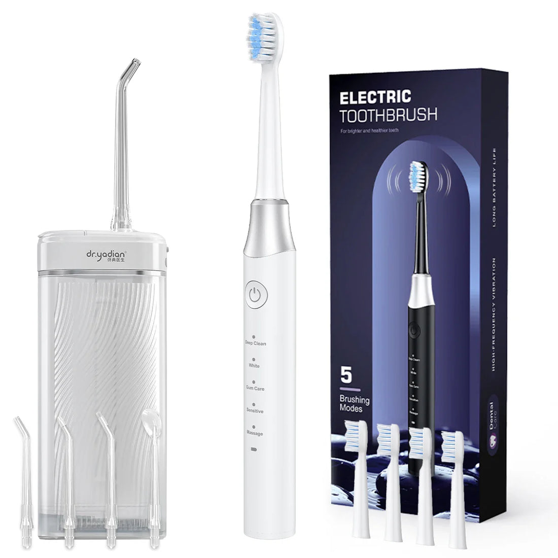 YD07 Electric Toothbrush  YDX1 Water Flosser Gift Set Oral Hygiene Tools