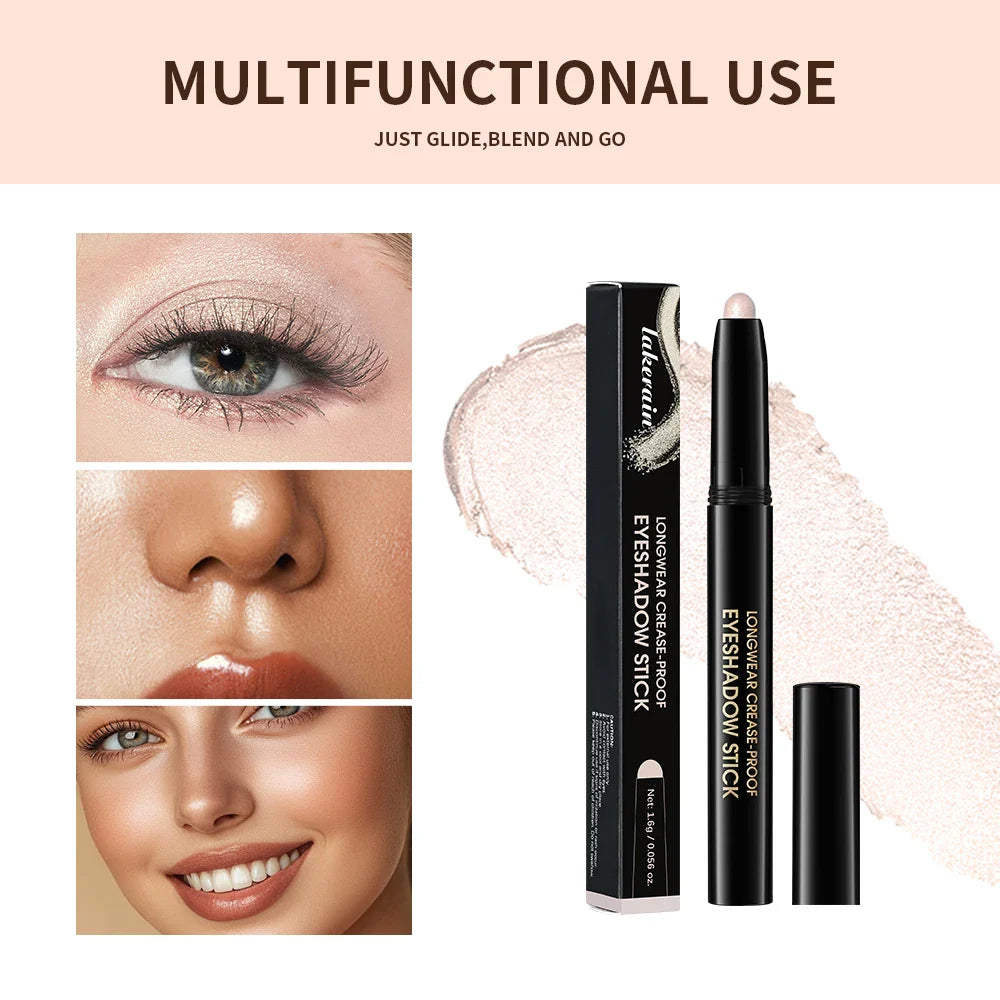 12 Colors Eyeshadow Pencil Stick Shimmer And Matte Waterproof Glitter