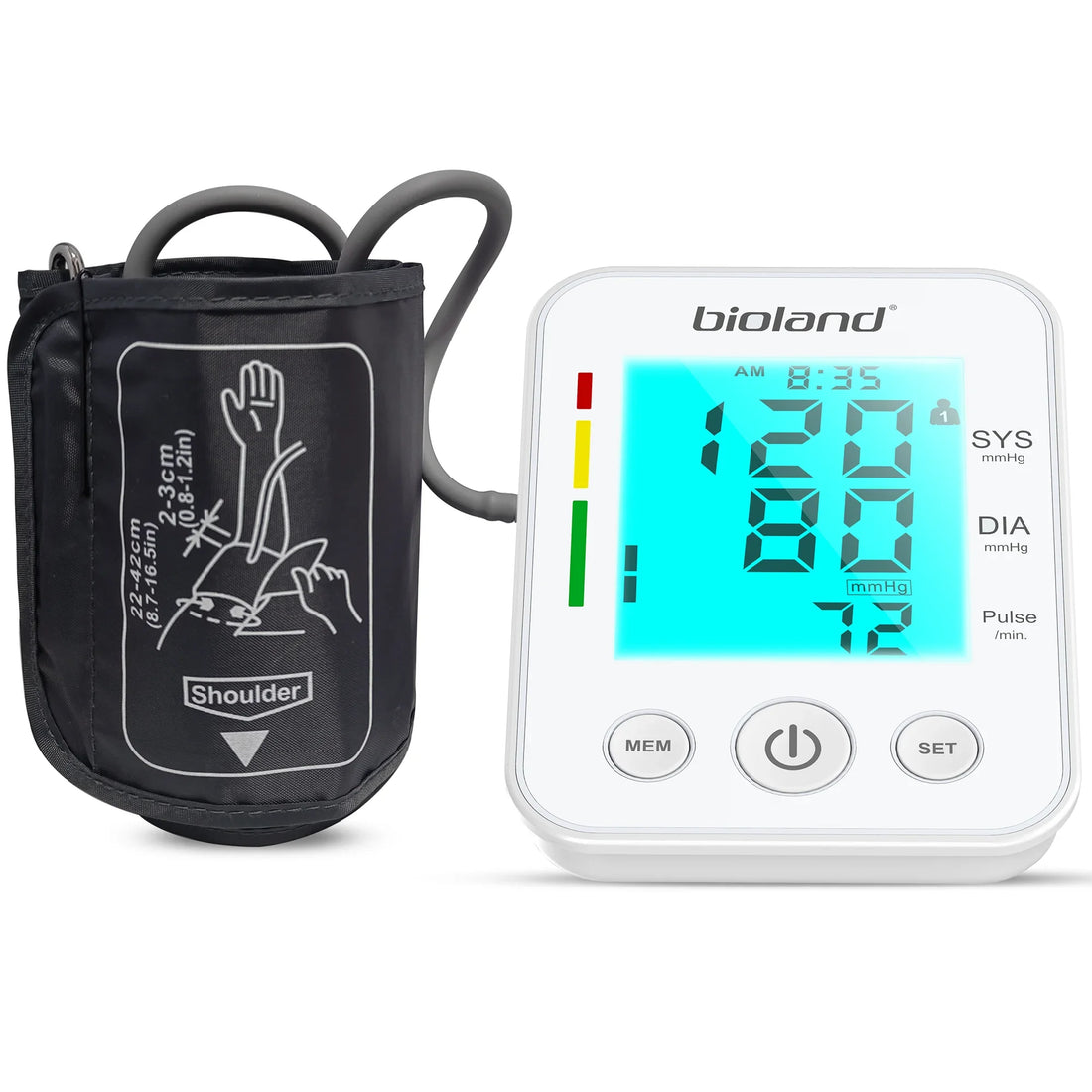 Blood Pressure Monitor Tensiometer Upper Arm Automatic Digital BP