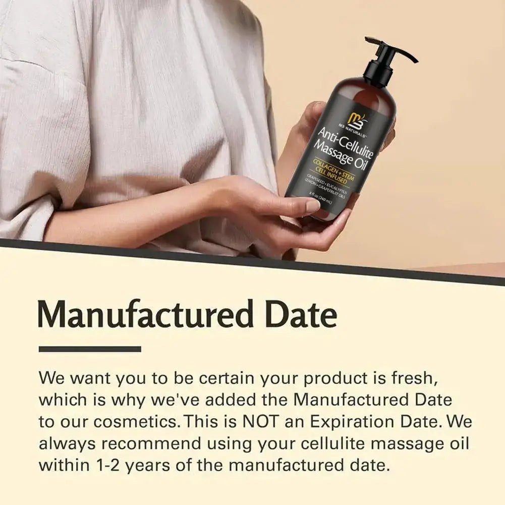 240ml Collagen & Stem Cell Anti-Cellulite Improves Skin Tender Massage Oil