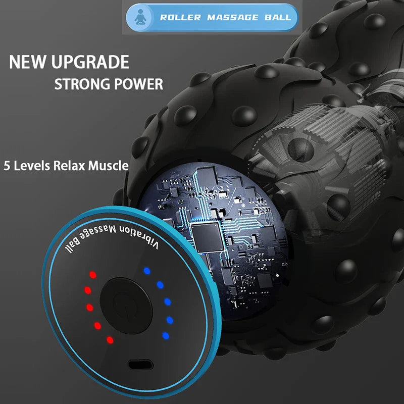 Rechargeable 5 Gears Vibrating Massage Ball Portable Peanut Massager