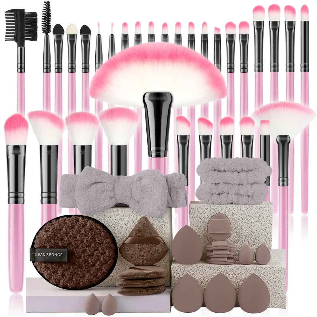 Makeup Brush Set Cosmetic Tools for Powder Eye Shadow Foundation Blush