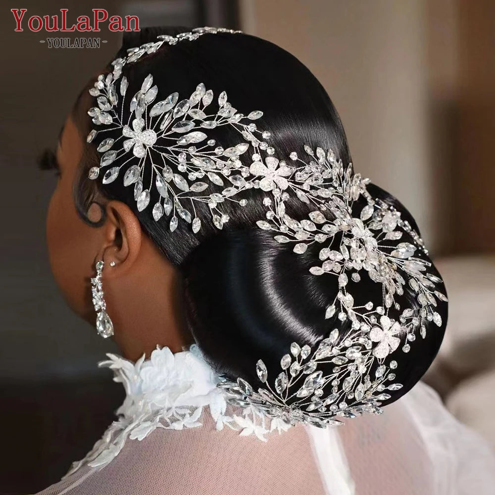 Luxury Wedding Headpiece Rhinestone Hair Vine for Bride
