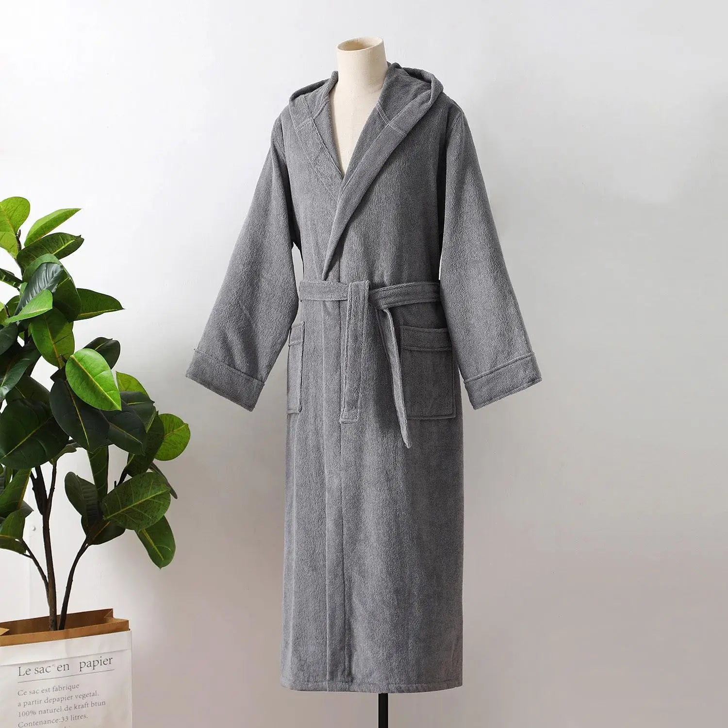 100% Cotton Towel Kimono Robes Women New Arrived Hooded Nightgown