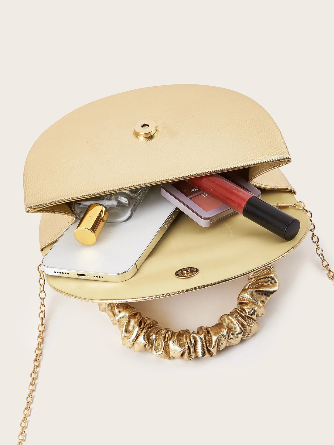 Beautiful and shiny pleated clutches and evening bags, bridal wedding