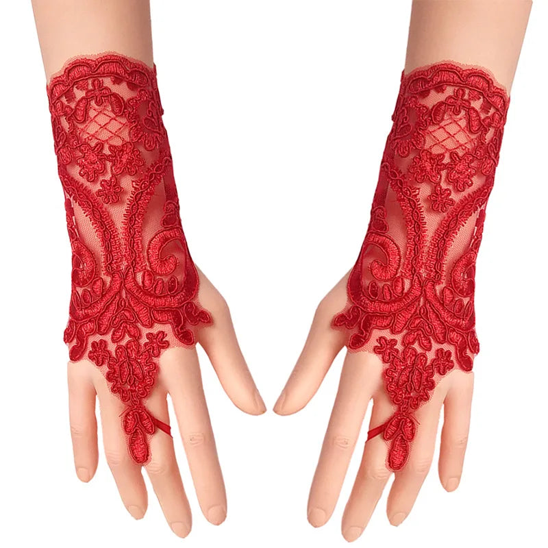 Women's Wedding Fingerless Gloves Lace High Quality Wedding Gloves
