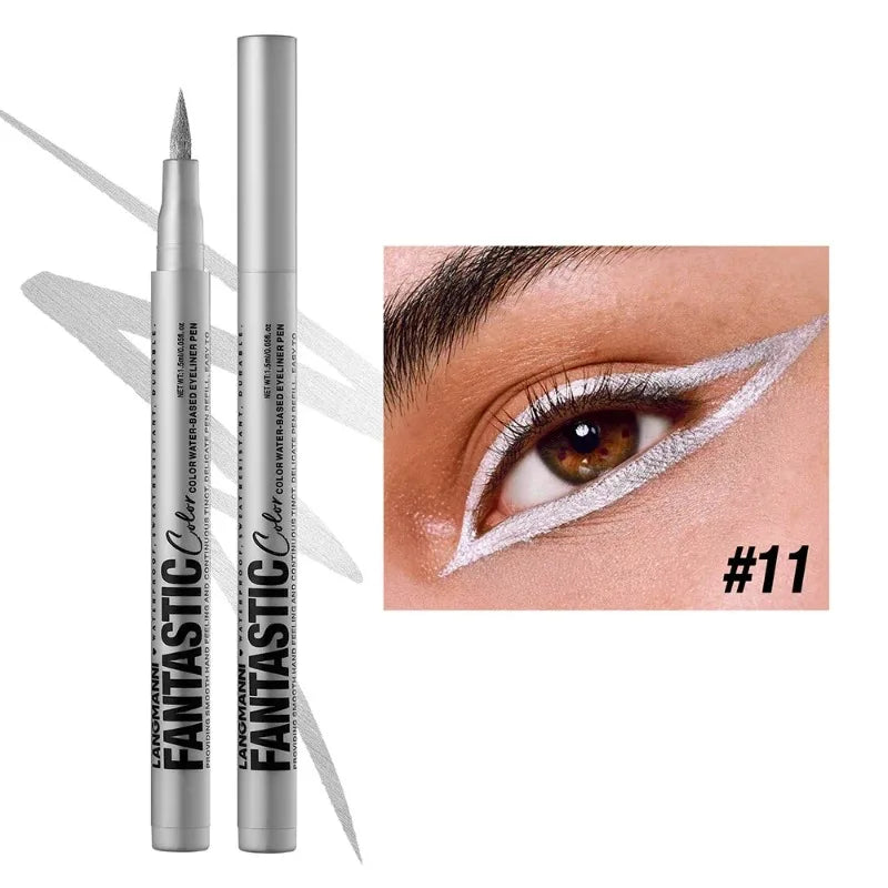 Matte Dark Red Eye Liner Makeup White Liquid Eyeliner Quick-Drying Pencil