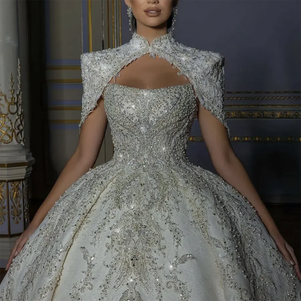 Wedding Dresses Two Pieces Ball Gown Dress Vintage Crystals Bridal Gown