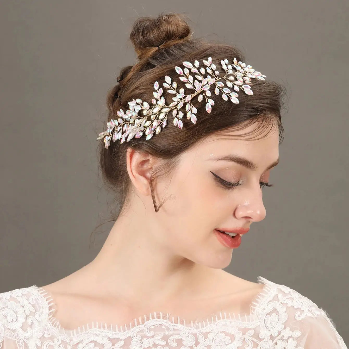 Luxury European design vine accessories crystal headwear queen crown