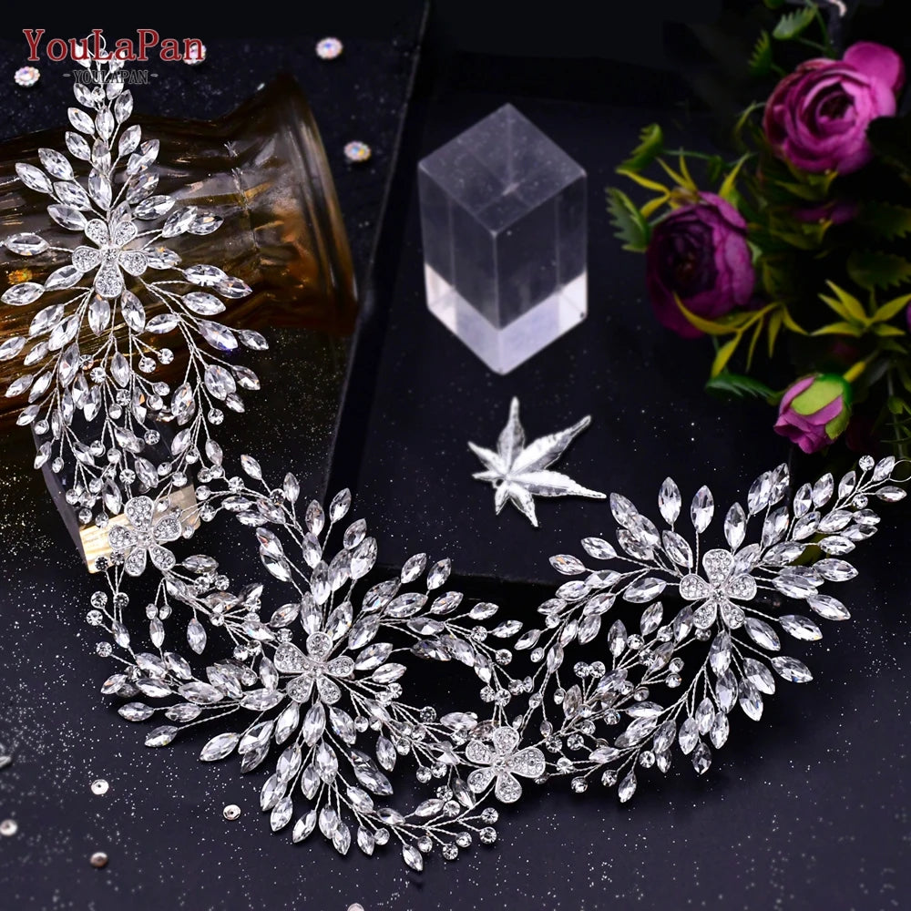 Luxury Wedding Headpiece Rhinestone Hair Vine for Bride