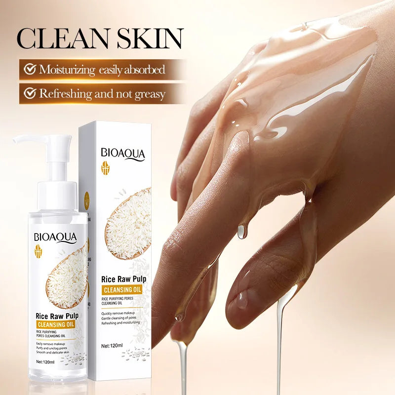 BIOAOUA Rice Raw Pulse Pure Pore Cleansing Oil Makeup Remover