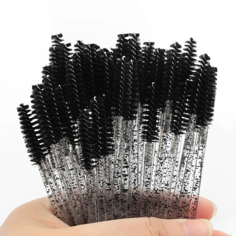 Makeup Brushes Pink Crystal Eyelashes Brush Reusable Fake Lashes Extension
