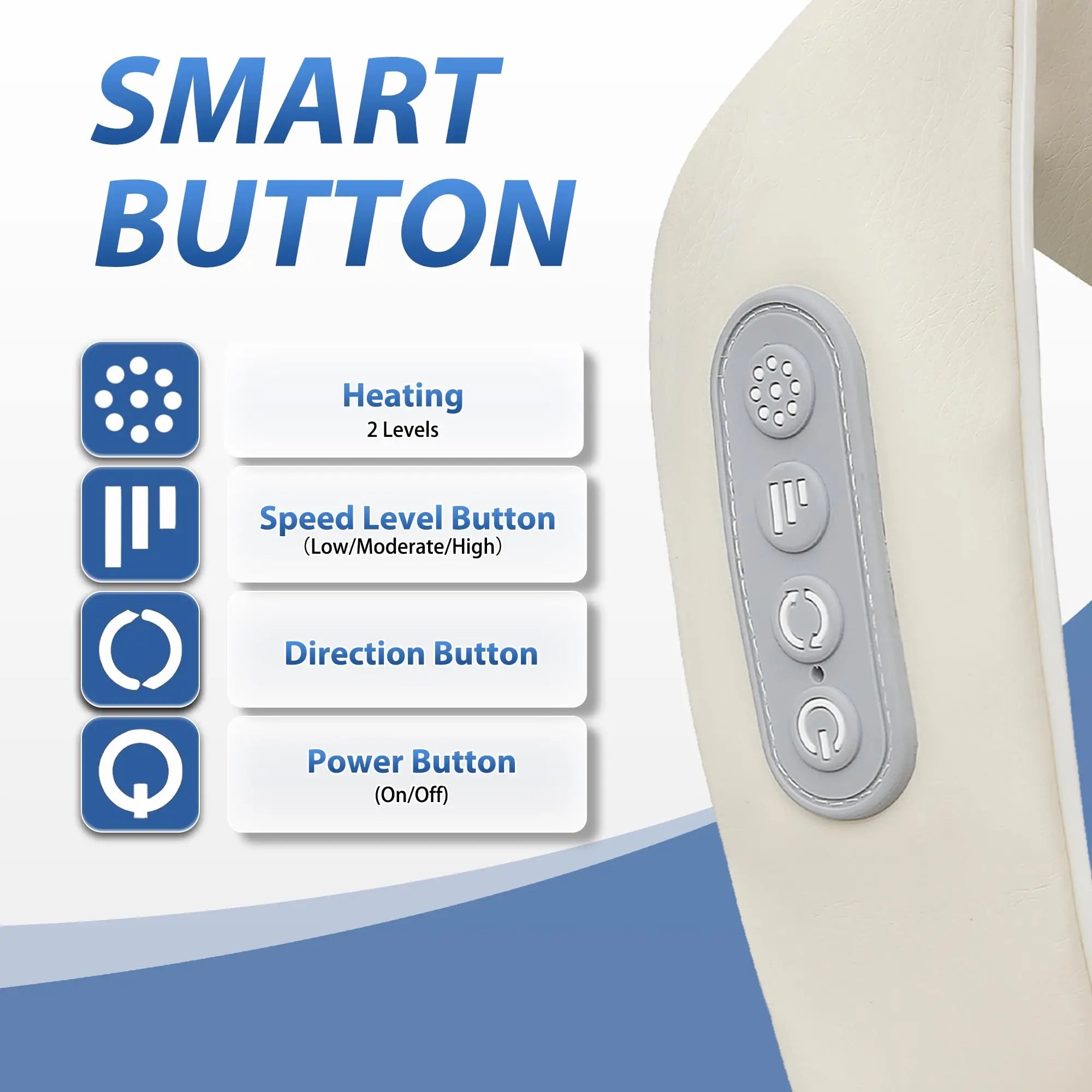 Shiatsu Neck Massager for Deep Tissue Cordless Neck and Shoulder Massager