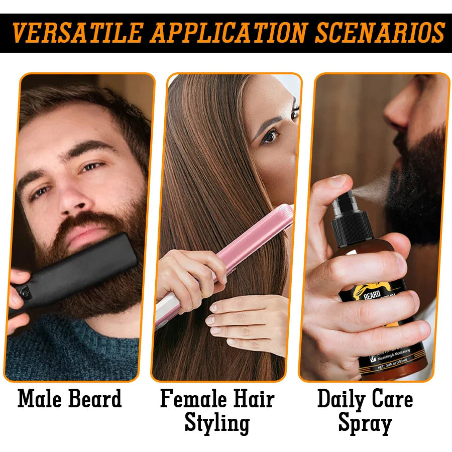 Beard Grooming Spray Facial Hair Beard Heat Protection Spray Protect Beard