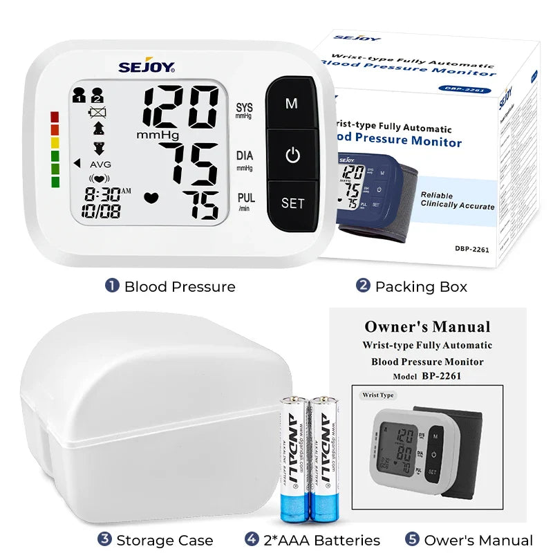Sejoy Digital Wrist Blood Pressure Monitor,Finger Pulse Oximeter