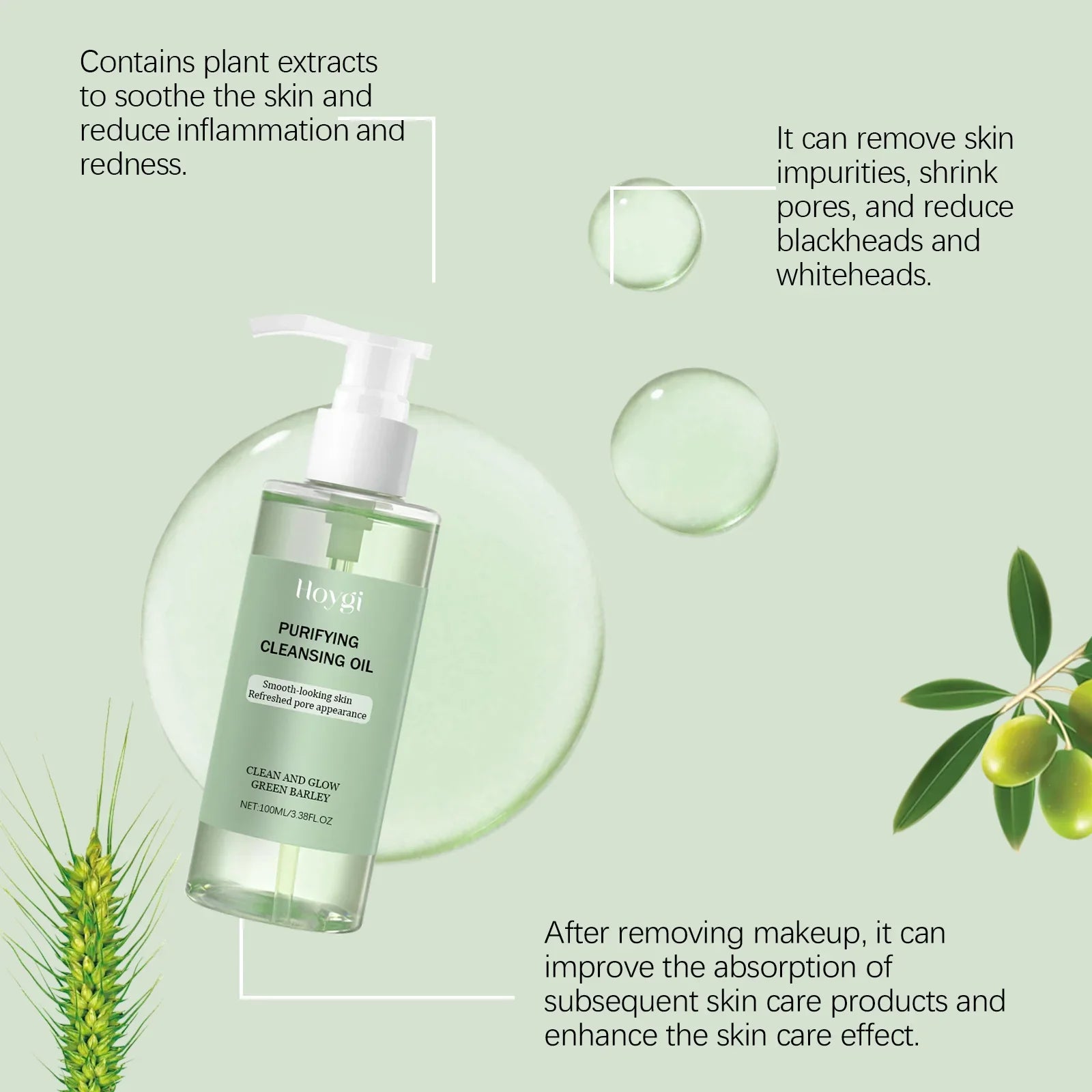 HOYGI Makeup Removal Oil Deep Cleansing Reduce Blackheads