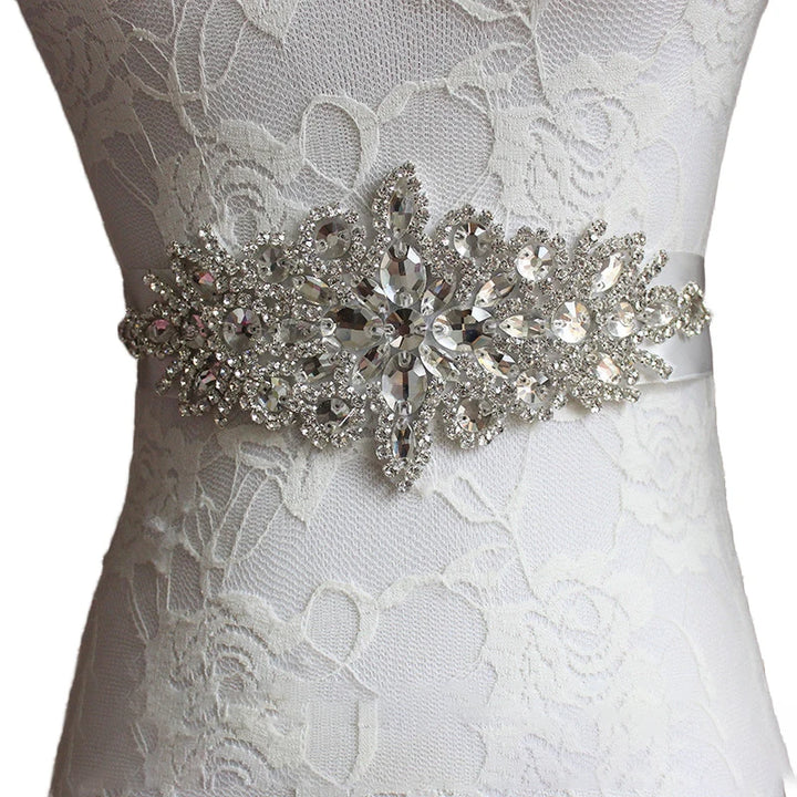 Bridal Belt With Crystal Rhinestones Handmade Wedding Belt