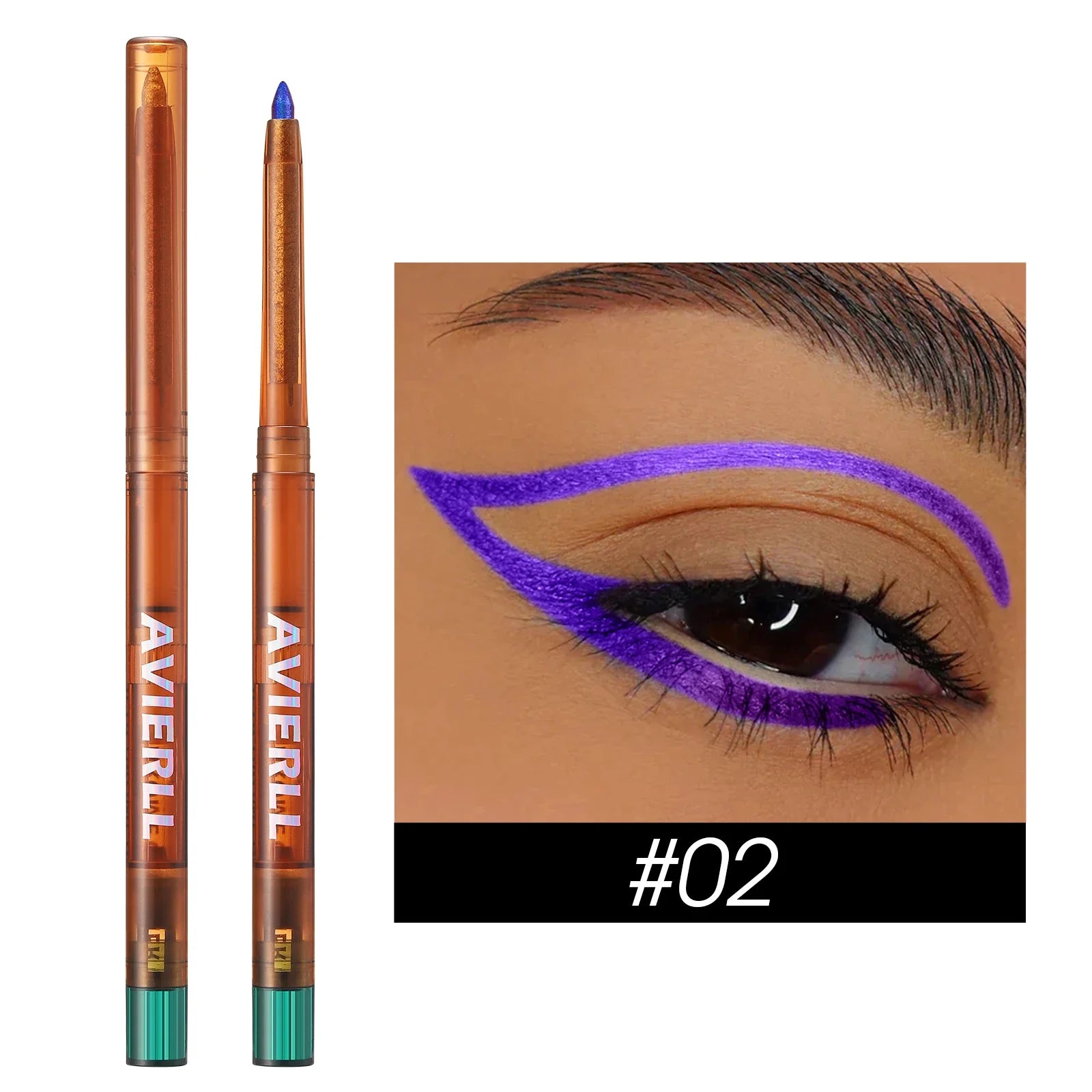 Eyeliner Gel Pencil 1pc Metallic Color Gradient Eyeliner Chameleon Glitter