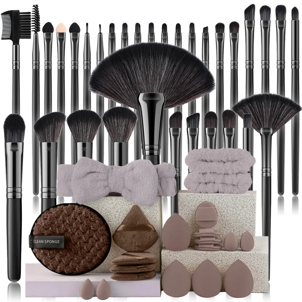 Makeup Brush Set Cosmetic Tools for Powder Eye Shadow Foundation Blush