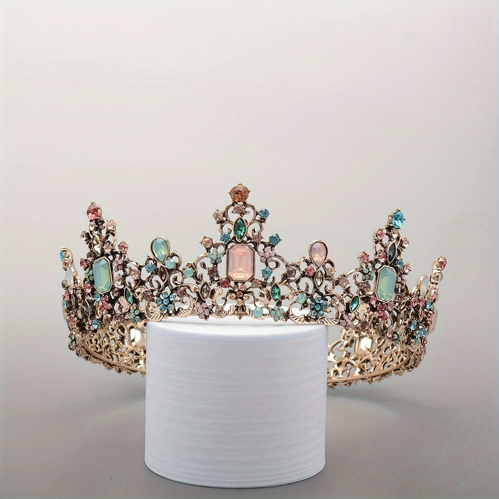Baroque Crystal Crown Tiara For Women Party Jewelry Crown Tiara