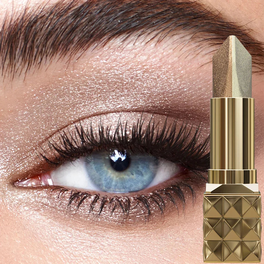 Color Pearlescent Brown Eyeshadow 2 in 1 Pencil Stick Shimmer Eye Shadow